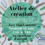 Atelier de création avec du verre de mer