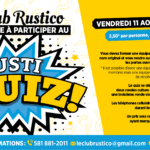 Le Club Rustico vous invite à participer au RustiQuiz