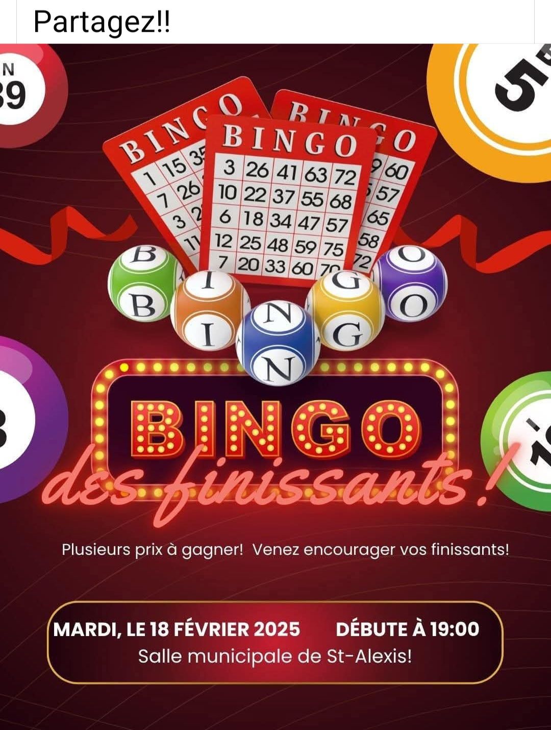 Bingo des finissant(e)s