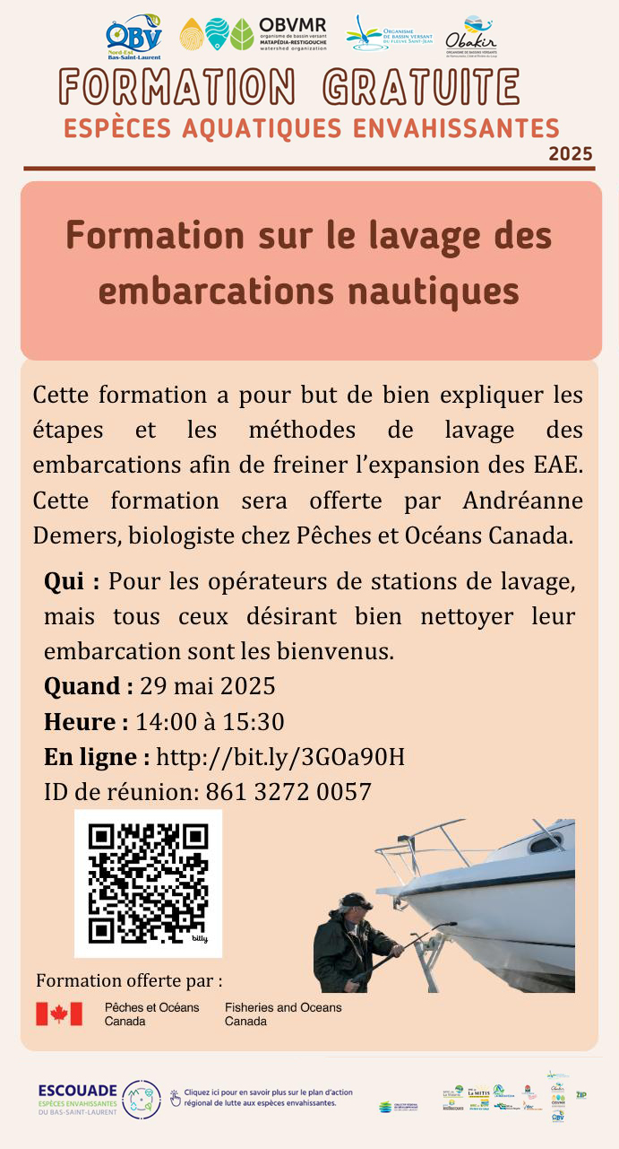 Formation sur le lavage des embarcations pour les opérateurs de stations de lavage