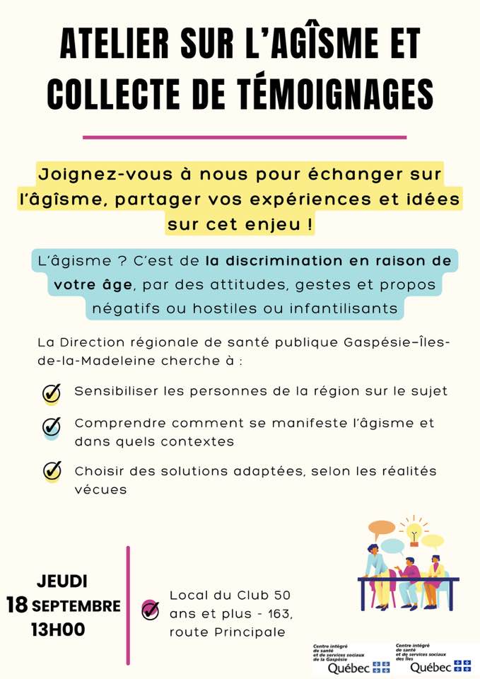 Atelier sur l'âgisme