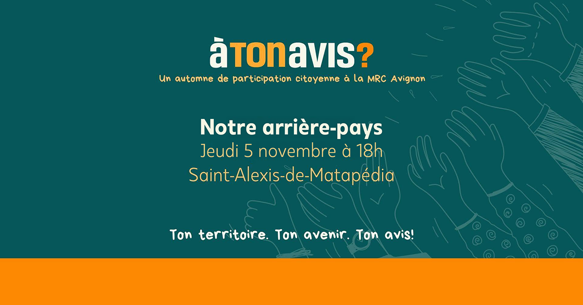 Ateliers participatifs – Notre arrière-pays