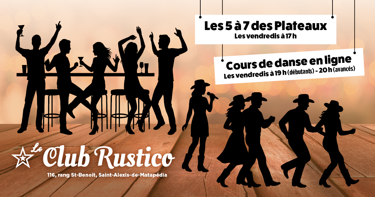 5 à 7 et cours de danse en ligne