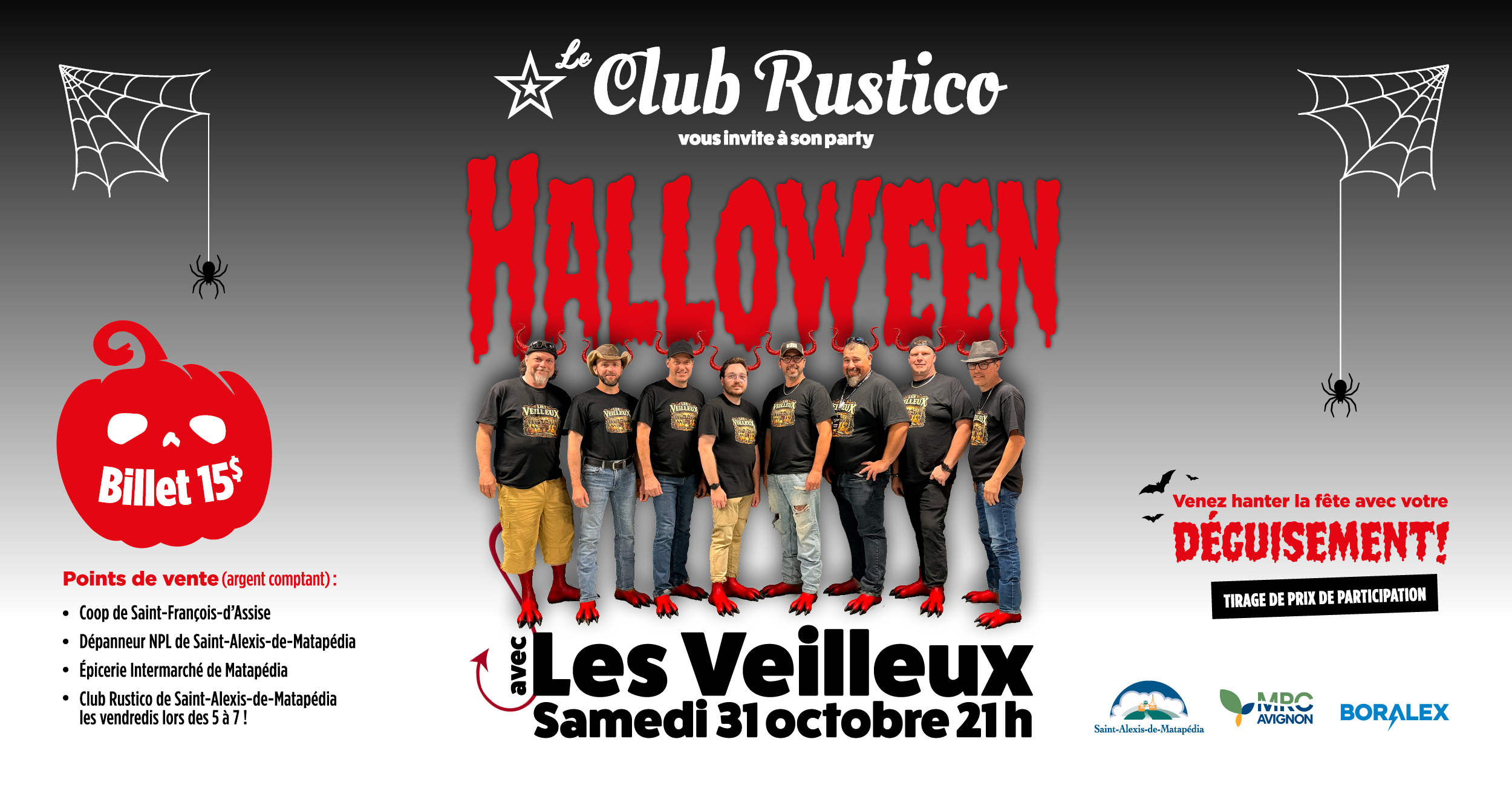 Party d'Halloween avec Les Veilleux