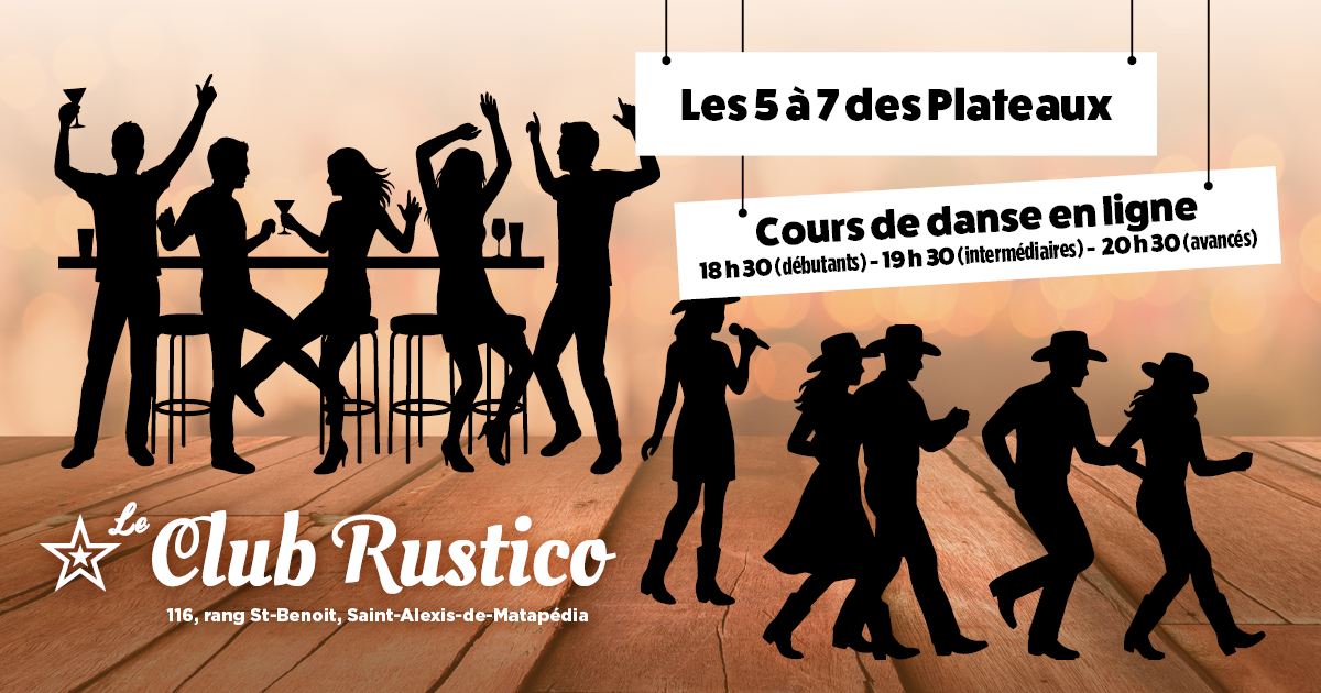 Vendredis 5 à 7 et cours de danse en ligne