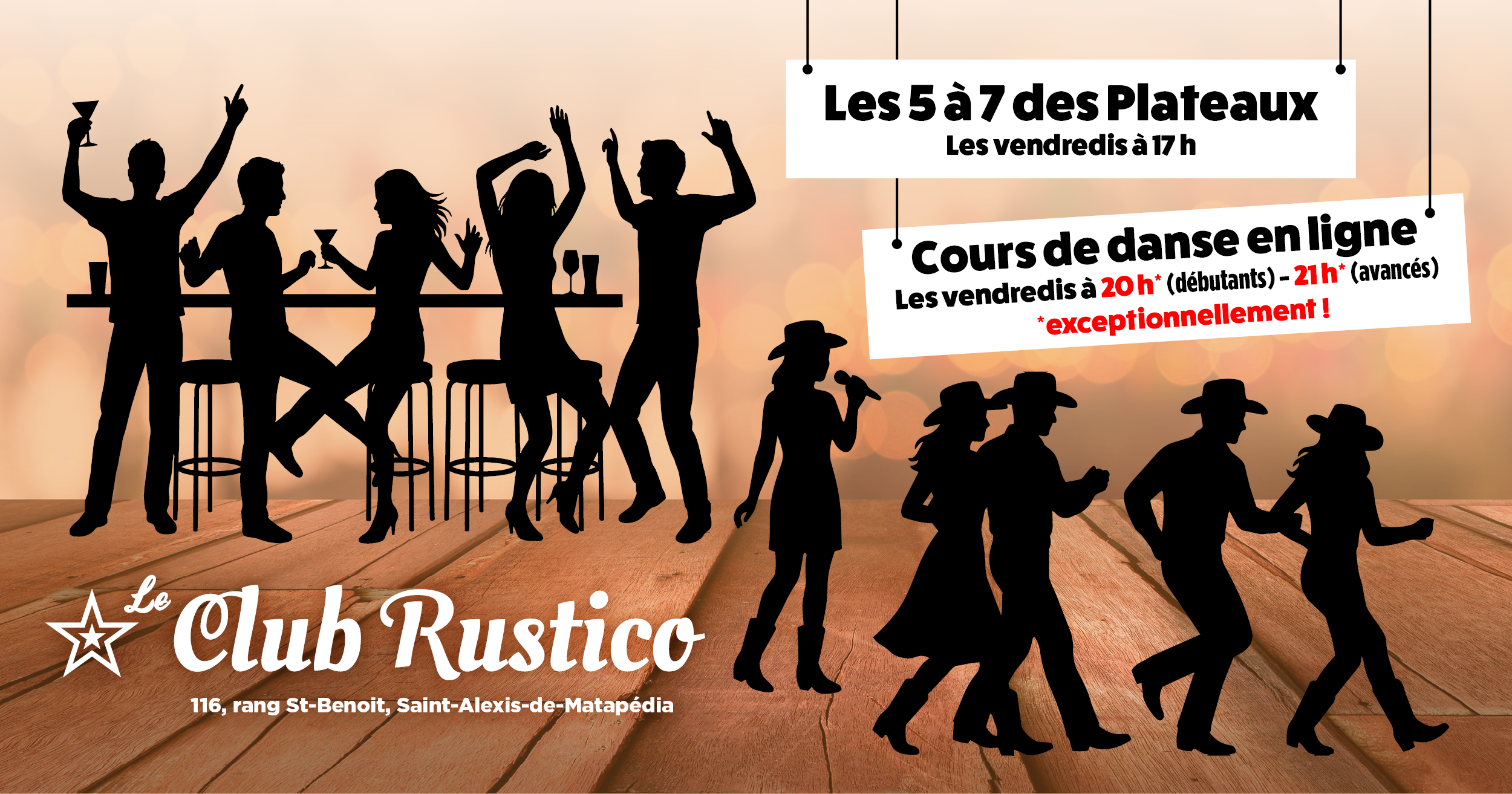 5 à 7 et cours de danse en ligne